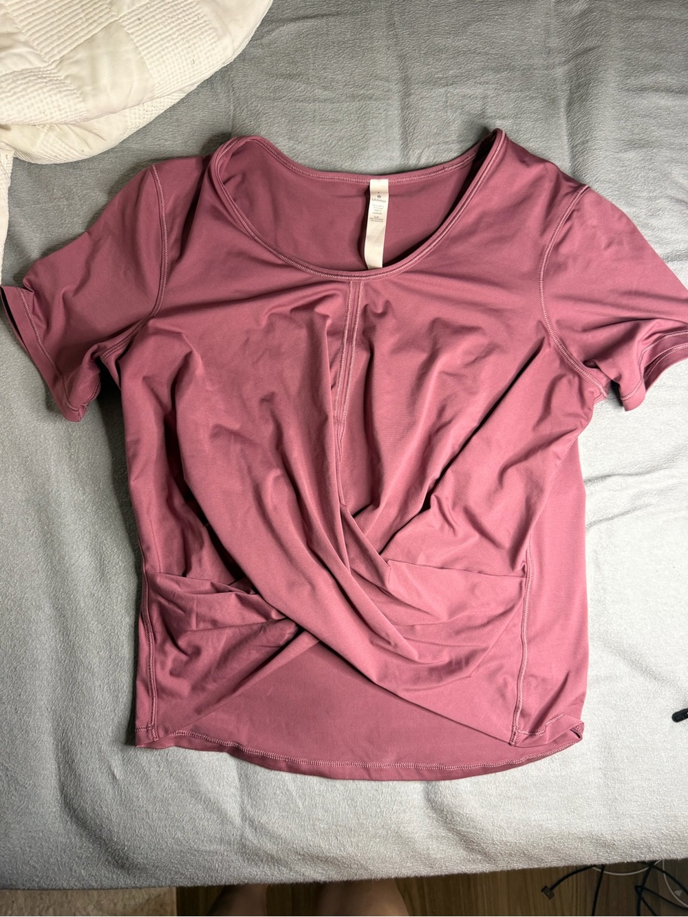Lululemon Short-Sleeve Twist Front Top - Dusty Rose